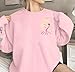 Magic Kingdom Sweatshirt Women Embroidered Princess Sweater Cute Fairy Shirt Family Vacation Castle Graphic Top Pink
