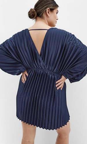 Image of City Chic Women's Plus Size Dress - Chloe Accordion Sleeve Pleat
