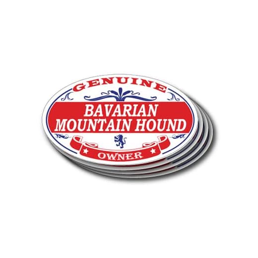 US Decal, Inc. Bavarian Mountain Hound Oval Sticker - 4 Pack