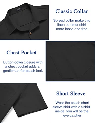 Coofandy Men 2 Piece Linen Set Outfit Beach Button Down Shirt And Pant Set Summer Casual Outfit #TOP4