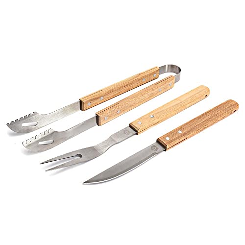 Kit Churrasco Bela Home 3 Peças Bambu