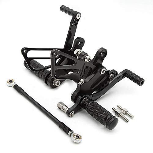 Fxcnc Cnc Billet Motorcycle Adjustable Rearset Foot Pegs Rear Set Footrests Compatible With Ninja Zx6R Zx636 Zx-6R 636 2009-2020 #TOP5