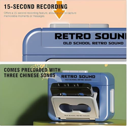 Image of Retro Sound Mini Voice Recorder Keychain - Cute Cassette Style Audio Recording Device with Playback | Portable Keychain Gadget for Bag, Car & Bike | Random Color (Blue /Brown)