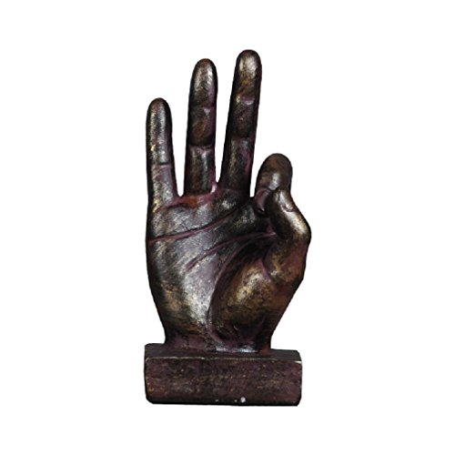 Creative Hand Sculpture Decor,Resin Finger Statue Sculpture Home & Office Desk Ornament (Ok Sign) #TOP4