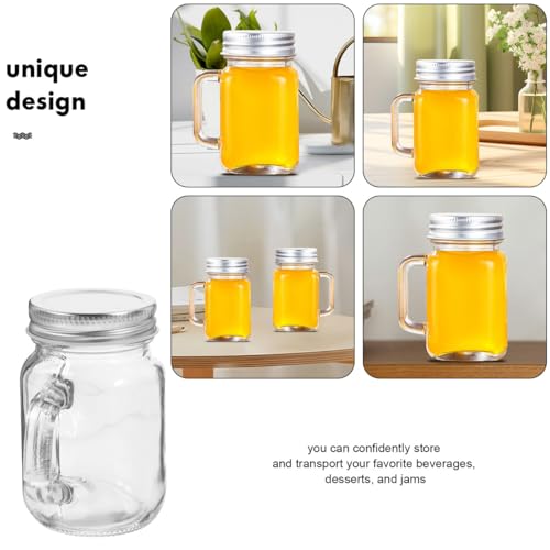Mini Mason Jar with Handle and Lid 3.4Oz Glass Jam Jar for Sealing Jars Fruits Jam Storage Kitchen Use Picnics Camping Drinking Jars with Lids - Image 5