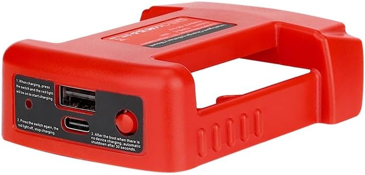 Choerinton 2 Pack USB Charger Adapter Compatible for Milwaukee M18 18V Battery, Dual Output Port with USB and Type-C Charging Interface(Adapter Only)