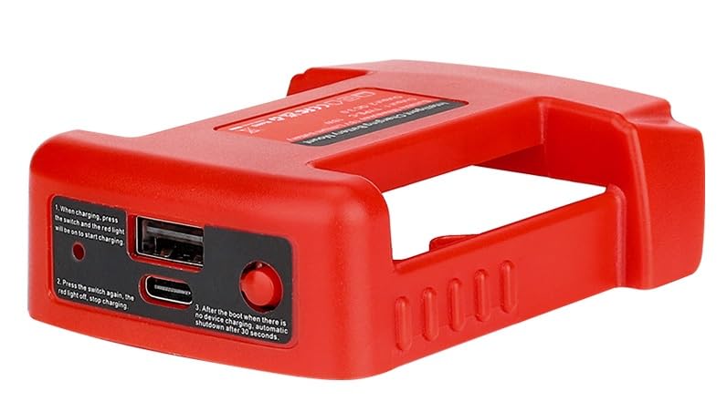 Adaptador USB para batería Milwaukee M18 ideal para acampadas y obras sin luz