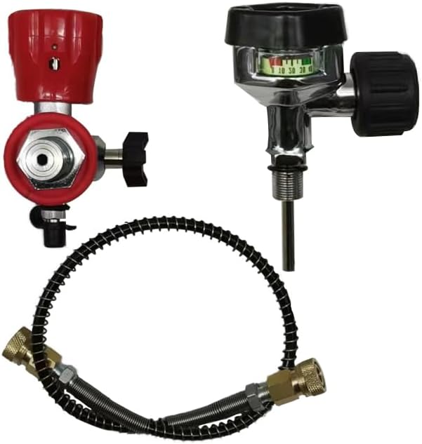 Acecare PCP Air Tank Fill Valve 300bar 30map Paintball Tank Valve Fill Station M18 X 1.5 for PCP Air Rifle (DB+DZX)