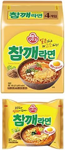 Amazon チャムケラーメン ごまラーメン たまごフレーク付き ４食入り 韓国ラーメン インスタント 乾麺 韓国食品 참깨라면 オットギ ラーメン 通販