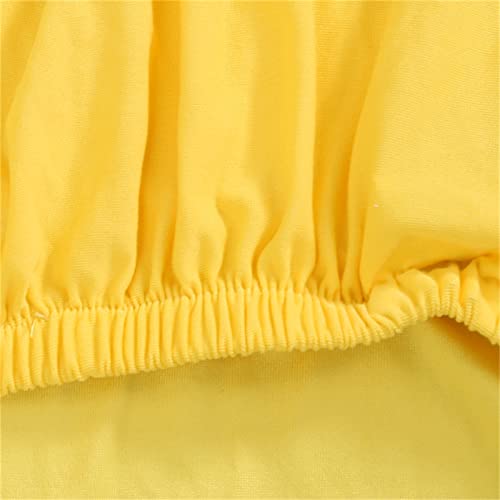 Jusmate Chair Covers For Dining Room Set Of 6, Stretch Spandex Dining Chair Covers, Washable Removable Parsons Chair Slipcovers Protector For Dining Room, Kitchen, Hotel (Yellow) #TOP3