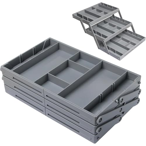 3 Tier Expandable Drawer Organizer Rack – Makeup Organizer Box, Stationary Organizer Storage Box, Office Drawer Storage, Kitchen Drawer Storage | 3 Layer Room Storage Organizer