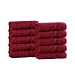 Superior Luxurious Soft Hotel & Spa Quality Washcloth Face Towel Set of 10, Made of 100% Premium Long-Staple Combed Cotton - Burgundy, 13" x 13" each