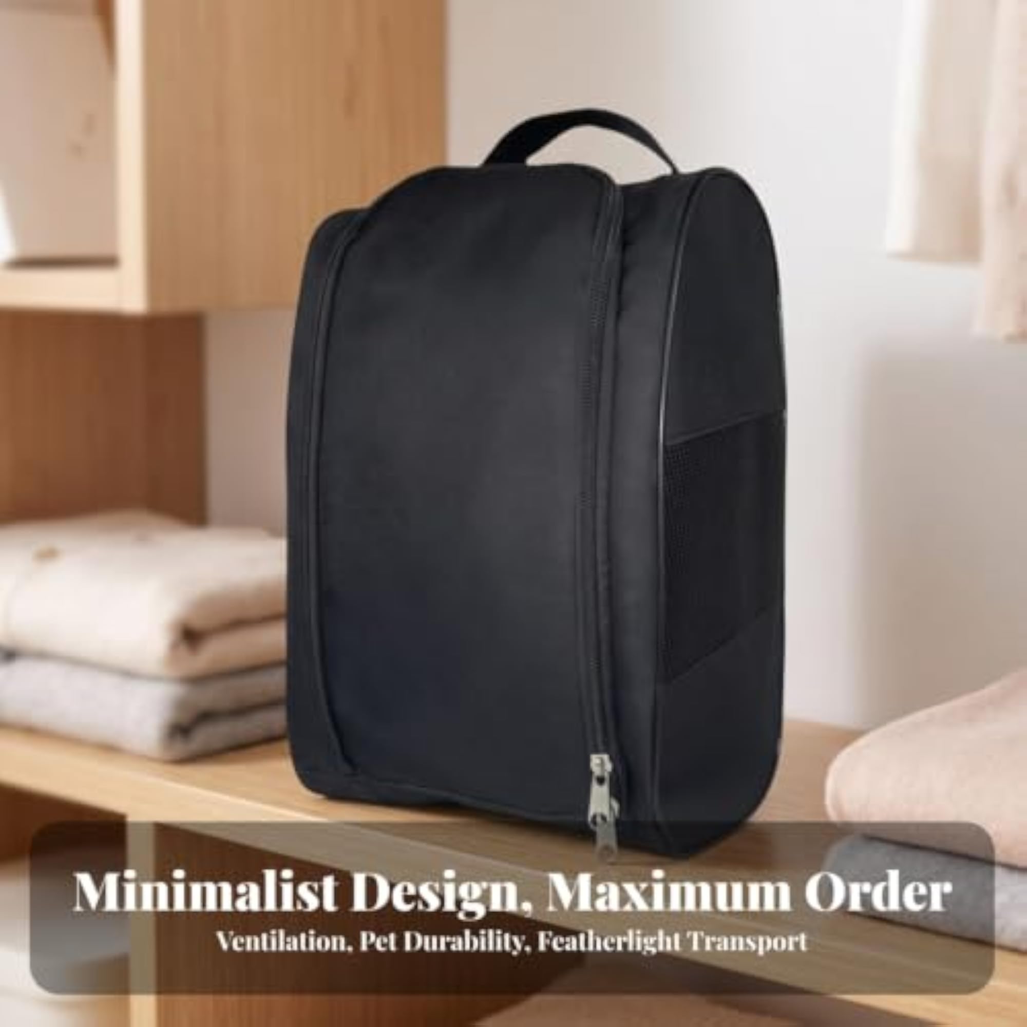 Ventilated Portable Travel Shoe Storage Bag with Handle