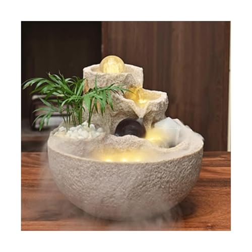 inomhusfontän TABLANTOP Vattenfall Fontäner med lätt vattenprydnader Cirkulerande vattenskrivbordsrockeri för kontor vardagsrumsstudie bordsfontän inomhus