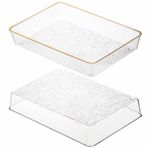 Cididu CI-CLEARSERVINGTRAY-REC-4P 4 Pack Clear Serving Trays thumb #2