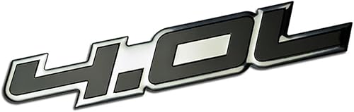 Placa de identificación con emblema de aluminio real en relieve negro sobre plata altamente pulida, compatible con Chrysler Dodge Ford Jeep