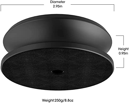 Image of DIGITNOW Record Weight Stabilizer for Vinyl Turntables, 250g (8.8oz) Aluminum LP Record Weight, Low Profile Design Fits Under Dust Cover, Reduces Resonance and Vibration, Black | Low Profile Design, Aluminum Construction, Fits Under Dust Cover, Reduces Resonance & Vibration