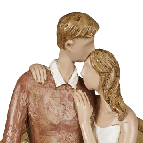 Escultura de Mesa Romántica Pareja 14 Pulgadas Alta miniatura 4