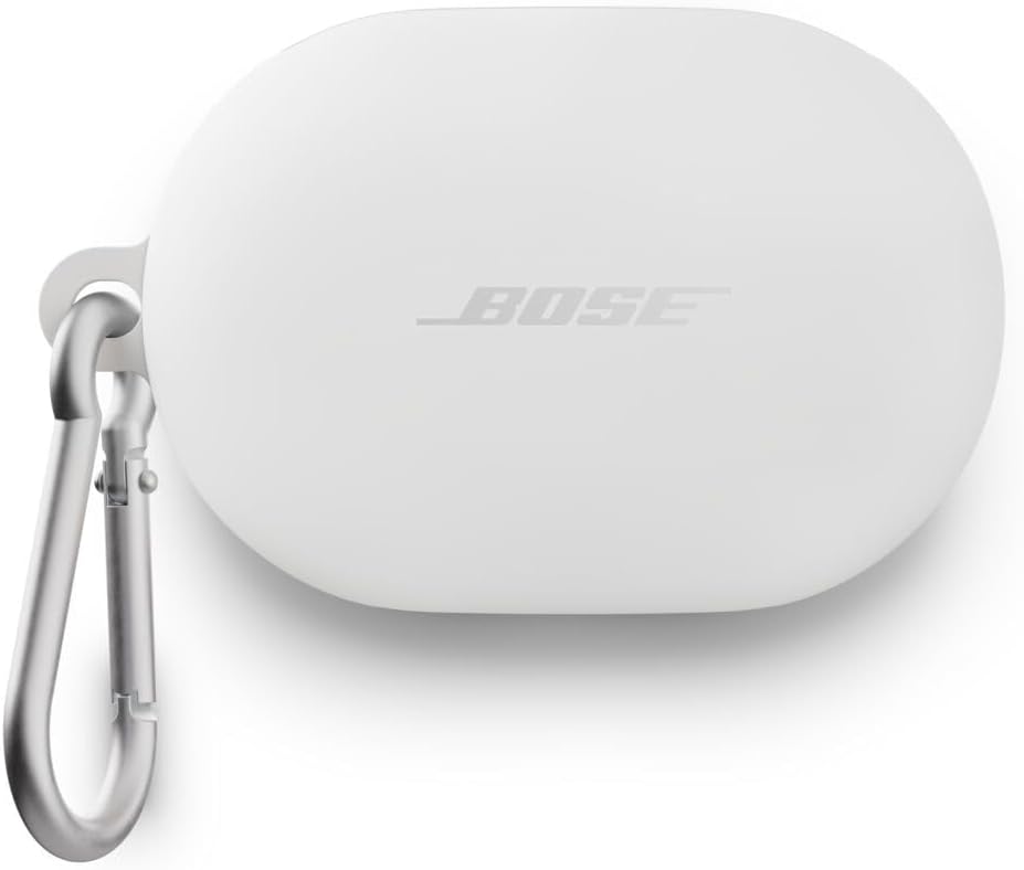 Bose QuietComfort Earbuds Silicone Case Cover, Protective Silicone Exterior, with Aluminum Carabiner for Convenient Carrying, Black