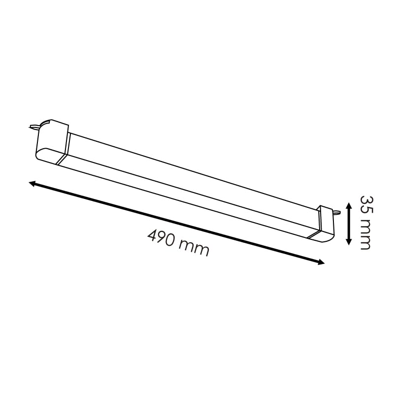 VoltShine Foco LED Monofásico 24W, Color 3000K, Diseño Lineal Negro - Ideal para Iluminación Comercial y Decorativa.