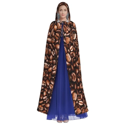 Cape à capuche motif grains de café torréfiés et style médiéval - 3