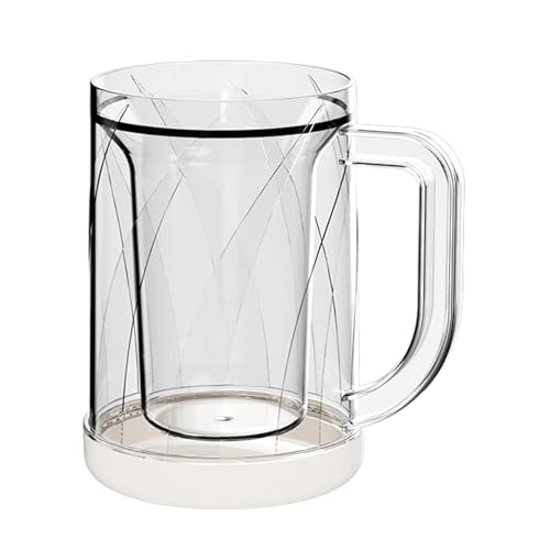 Jarras de cerveza de doble pared - Jarras de cerveza transparentes con cámara de hielo, vasos de pinta congelables | Vasos de pinta transparentes de doble pared para bebidas heladas, vaso