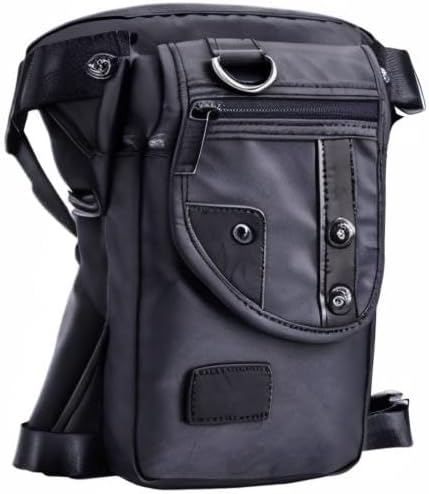 Miniatura 10 de HAPINARY Bolsa de pecho para hombre, bolsa de pierna para hombre, riñonera de moda, bolsa de pierna portátil, paquete de cintura multifuncional,