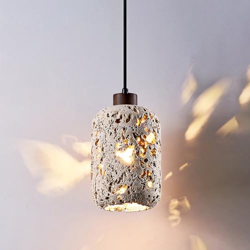 Luminaire suspendu Wabi-Sabi en pierre naturelle pour cuisine