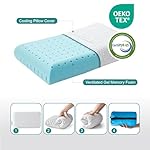 Small Gel Memory Foam Camping Pillow Travel - Contoured Support -Compressible Pillow Ideal for Backpacking, Camping, Travel, Car, Airplane,Office Nap - Image 2