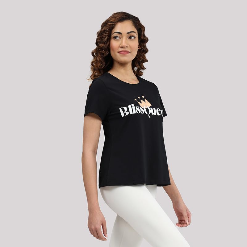 Image of BlissClub Women's Solid Regular Fit T-Shirt