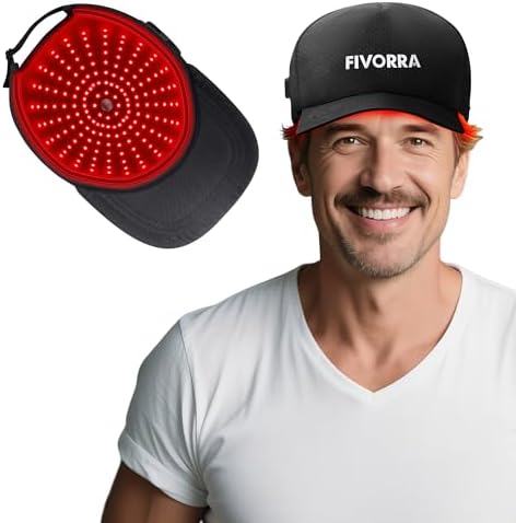 Hair Growth Red Light Therapy Cap: 650nm & 850nm Cordless Light H...