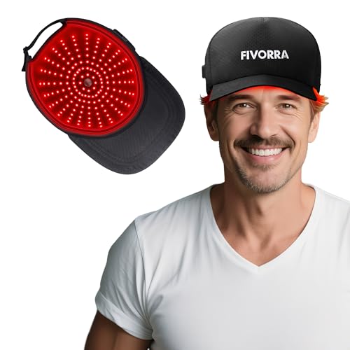 Hair Growth Red Light Therapy Cap: 650nm & 850nm Cordless Light Hat, 2000mAh Rechargeable Battery,...
