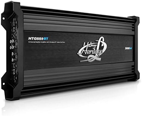 5-Channel Mosfet Amplifier with Wireless Bluetooth Audio Interface - 2 Ohm Stereo Stable with High Pass and Low Pass Filter Controls