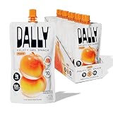 Dally Peach Drinkable Konjac Jelly 10 Pouches | Healthy 10-Calorie, Keto, Gluten Free, Sugar Free Korean Fruit Snack | Prebiotics & Postbiotics for Skin, Immune & Weight Management
