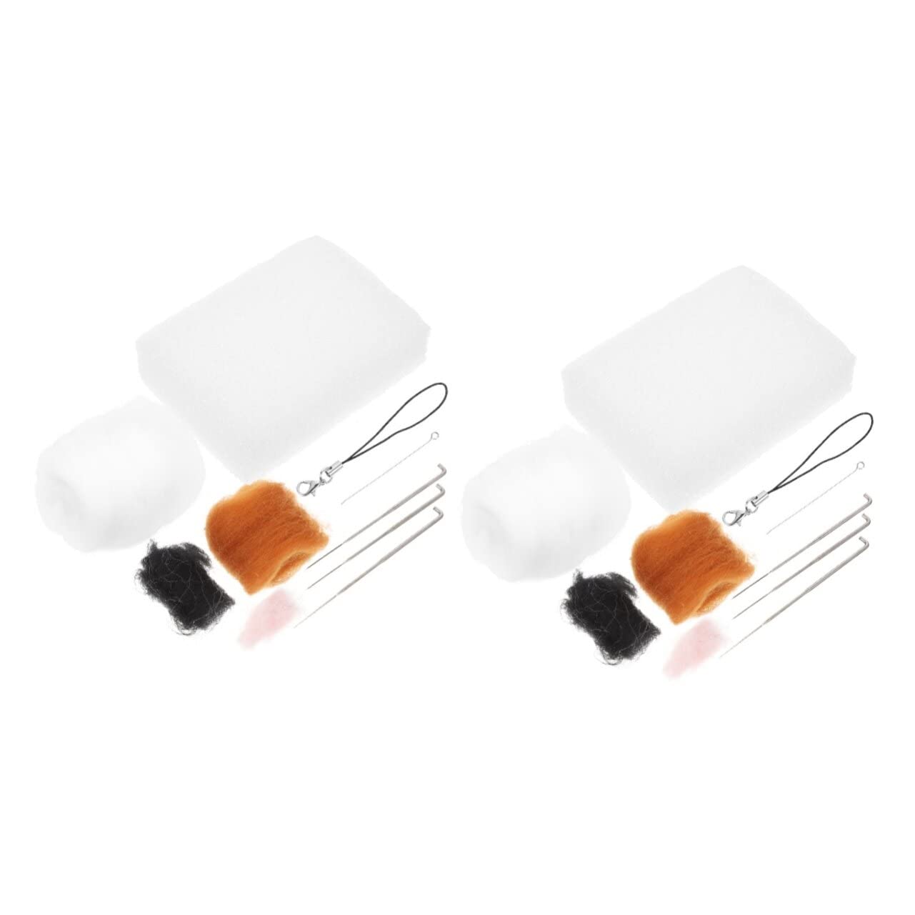 MAGICLULU 2 Sets Poking Material Pack Wool Felting Tool Kit Felt Rabbit Felting Needles Manual Needle Felting Wool Zirtek Adultos Beginner Felting Kit Roving Child Iron The Cat