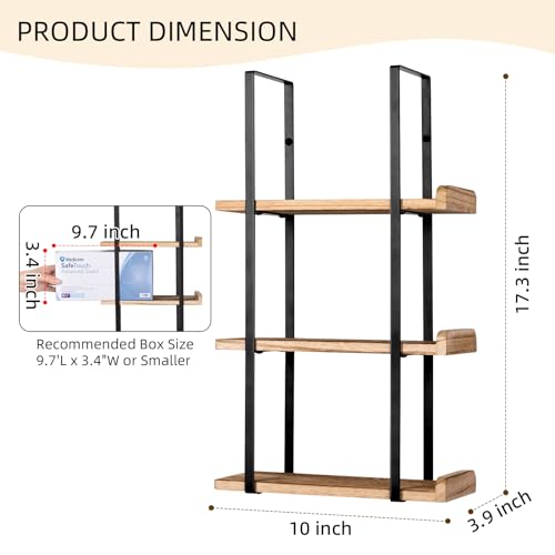 Giftormous Glove Holder Dispenser for Wall Mount Wooden Metal Disposable Latex Glove Box Holder for Home Office, Lab and Garage, Tissue Wire Rack Wall-mounted for Kitchen Organizer Decor — view 2
