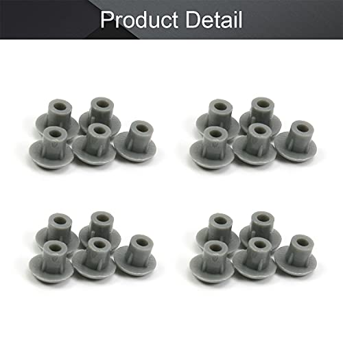 Image of MroMax 200Pcs Screw Cap Cover 3 /16inch Bottom Dia Fit for 4.5-5mm Diameter Hole Plastic Tube Cover Shelf Peg Hole Plugs for Cupboard Bookshelf Shelf Closet Cabinet Bracket Furniture Gray Tone