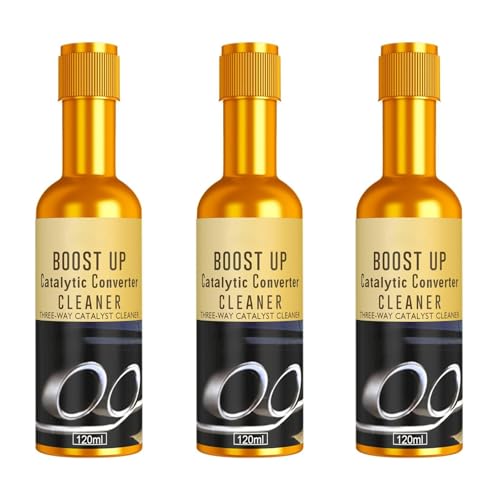 Katalysator Reiniger,Auto Abgasreiniger,Verbessert die Motorleistung,Reinigt den Katalysator,Stellt das Abgassystem Wieder her,für Benzin,Diesel,Hybrid Reiniger,120ml (3PC)