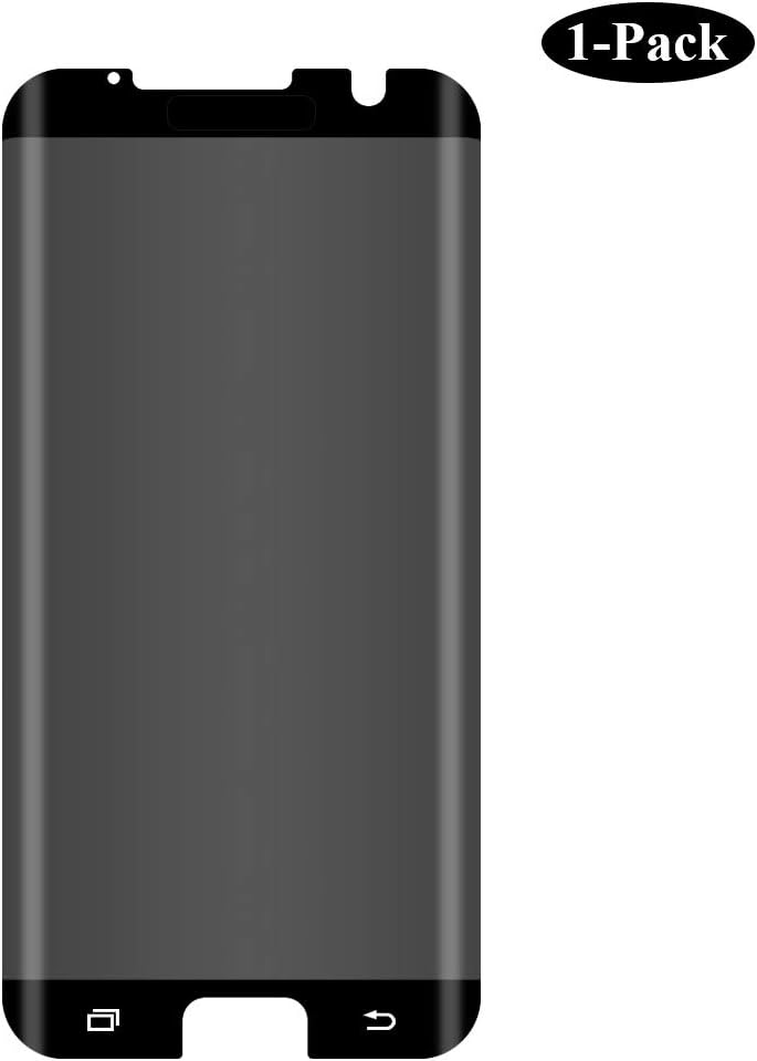 Galaxy S7 Edge Glass Privacy Screen Protector Anti-Fingerprint High Sensitivity Premium Tempered Glass for Samsung S7 Edge-Black