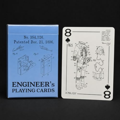 Product Image of the Engineering Gift for Engineers - Engineering Drawing Playing Cards - Mechanical, Electrical, Civil & Aerospace Engineer Gift - Graduation, Father's Day & College Gift for Him