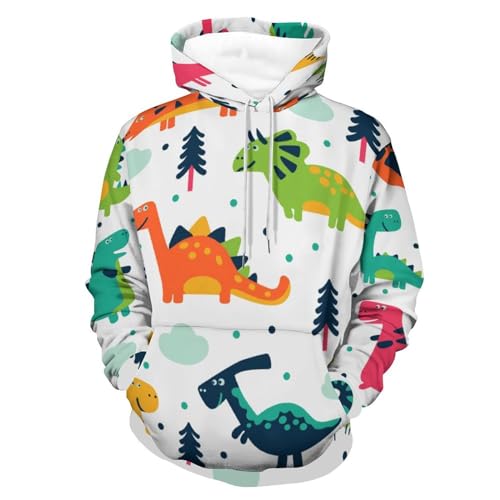 Sweat à capuche dinosaure pull unisexe en coton confortable pour homme et femme du S au 3XL