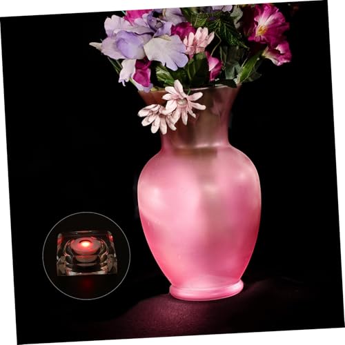 Luz decorativa multicolor recargable para jarrón: pack de 2 bases cuadradas led 4
