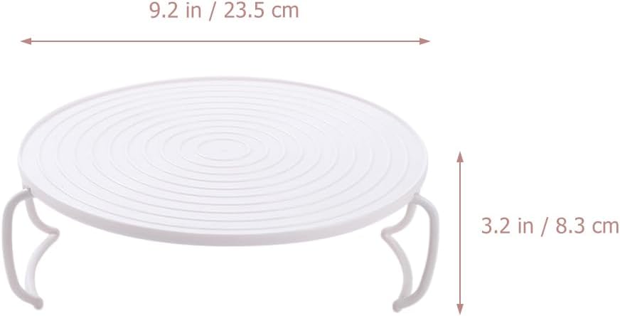 Luxshiny Microwave Tray Layered Storage Rack 9.25 Inch Multi-Level Oven Plate Holder for Heating Food Kitchen Accessories Microwave Cooking Rack White Abs