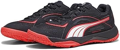 PUMA Unisex Solarstrike Ii Zapatos de cancha de interior, Puma Black Fire Orchid Puma White, 42 EU