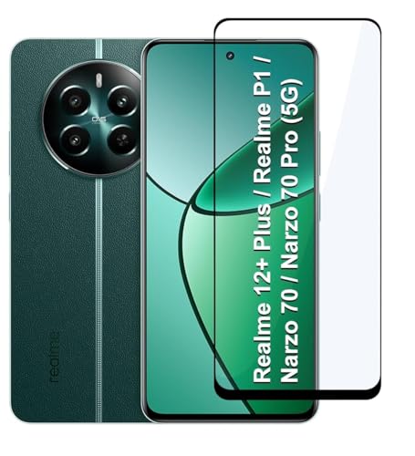 Image of 100FIT Tempered Glass Screen Protector Compatible For Realme 12 Plus 5G With Edge To Edge Coverage And Easy Installation Kit