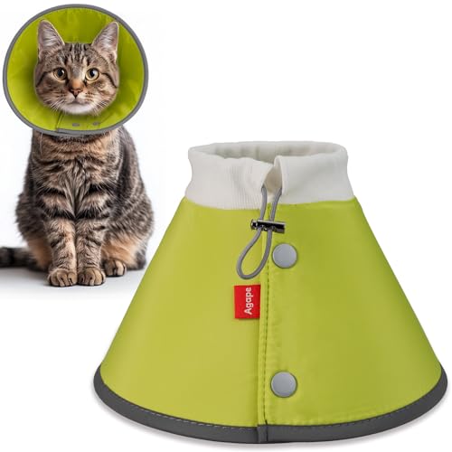 Image of Agape Soft Dog Cone for Small Dogs & Cats, Recovery Collar to Stop Licking | Comfy E-Collar Alternative for Puppies, Adjustable Cloth Cone After Surgery, Protective Neck Cone for Kittens, Washable