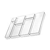 MAGICLULU Organizadores Transparentes Para Cajas Plásticas Divisorios Multiuso Para Maquillaje Escritorio y Almacenaje Pequeño Casa y Oficina
