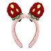 Produktbild Oblique Unique® Erdbeer Haarreifen Süße Plüsch Erdbeeren Rosa Blau Haarreif für Fasching Karneval Motto Party Kostüm Accessoire (Rosa)