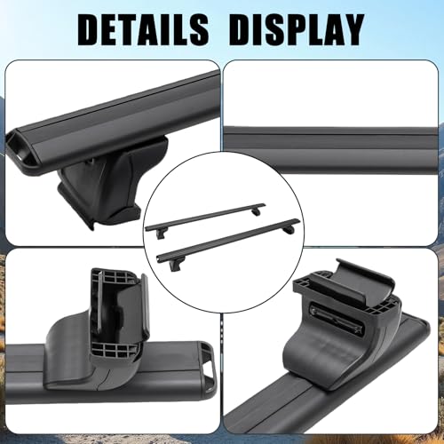 51.2" Roof Rack Cross Bars Fits for Most Cars with Flush Rails Black (2Pcs) by ROSY PIXEL - Used condition - Image 6