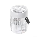 Humidificador de 2 litros de diseño eficiente con doble boquilla para una humedad óptima del aire (blanco)